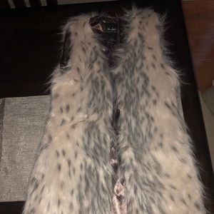 Cruella de Ville faux fur costume vest.